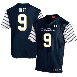 Notre Dame Fighting Irish Men's Cam Hart #9 Navy Under Armour Alternate Authentic Stitched College NCAA Football Jersey TFO6199RP